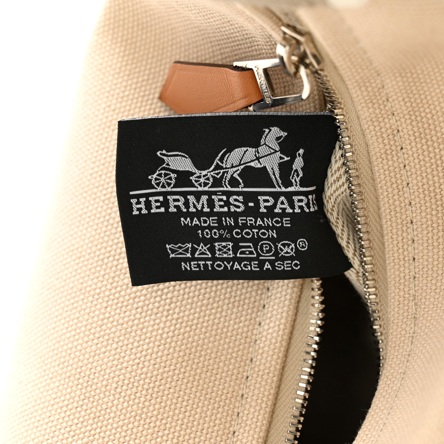 Hermes Canvas Small Bride-A-Brac Pouch Natural 6 of 6