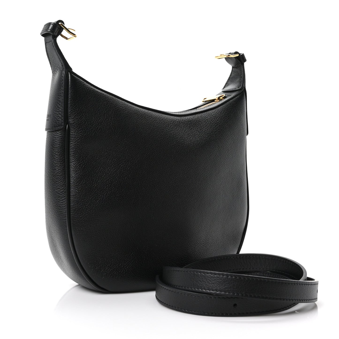 Supple Calfskin Cuir Triomphe Small Heloise Shoulder Bag Black