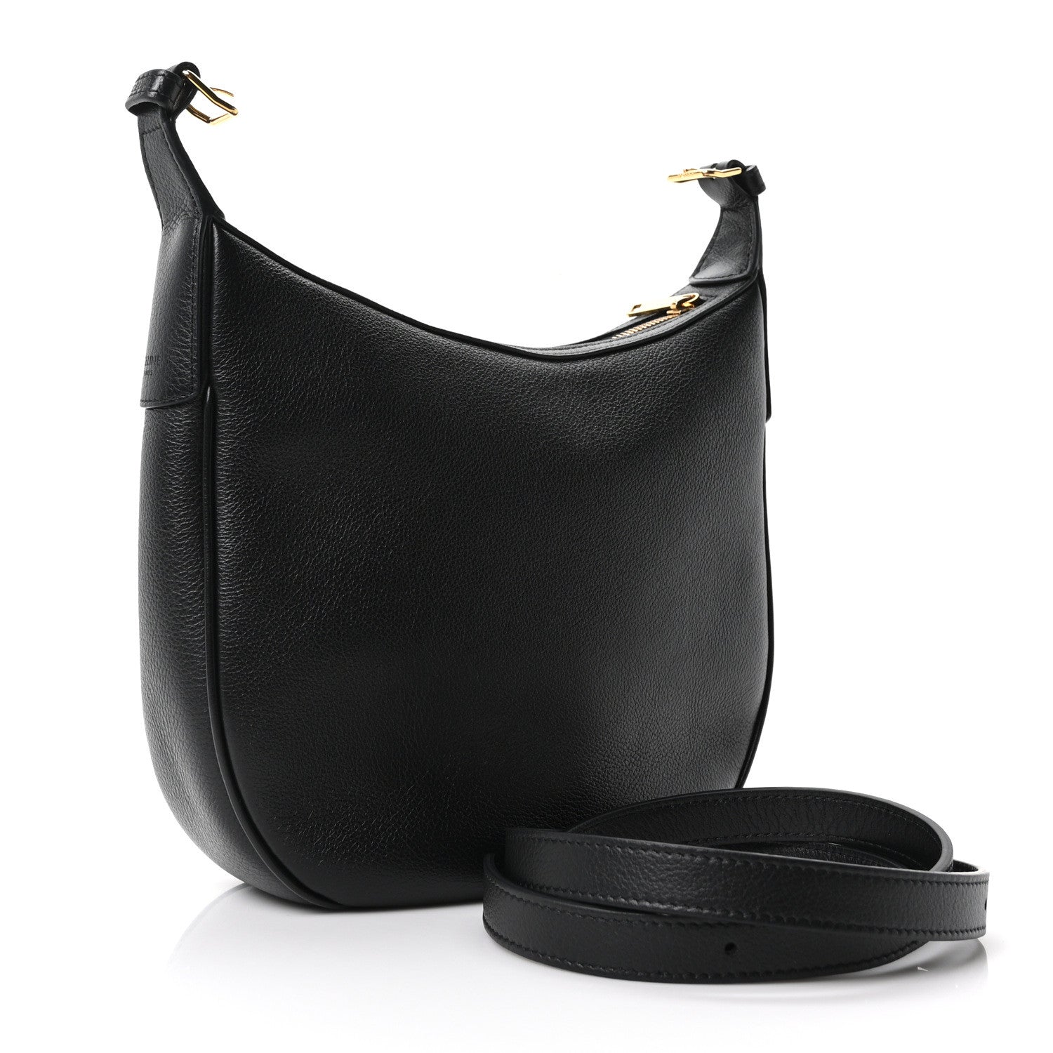 Celine Supple Calfskin Cuir Triomphe Small Heloise Shoulder Bag Black 2 of 8