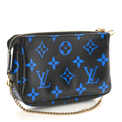 Louis Vuitton Colored Monogram Mini Pochette Accessories Blue Black 3 of 9