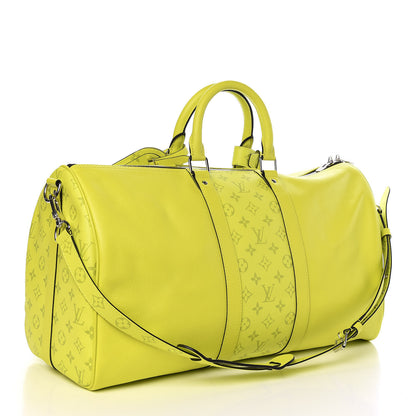 Louis Vuitton Monogram Taiga Keepall Bandouliere 50 Yellow 3 of 7