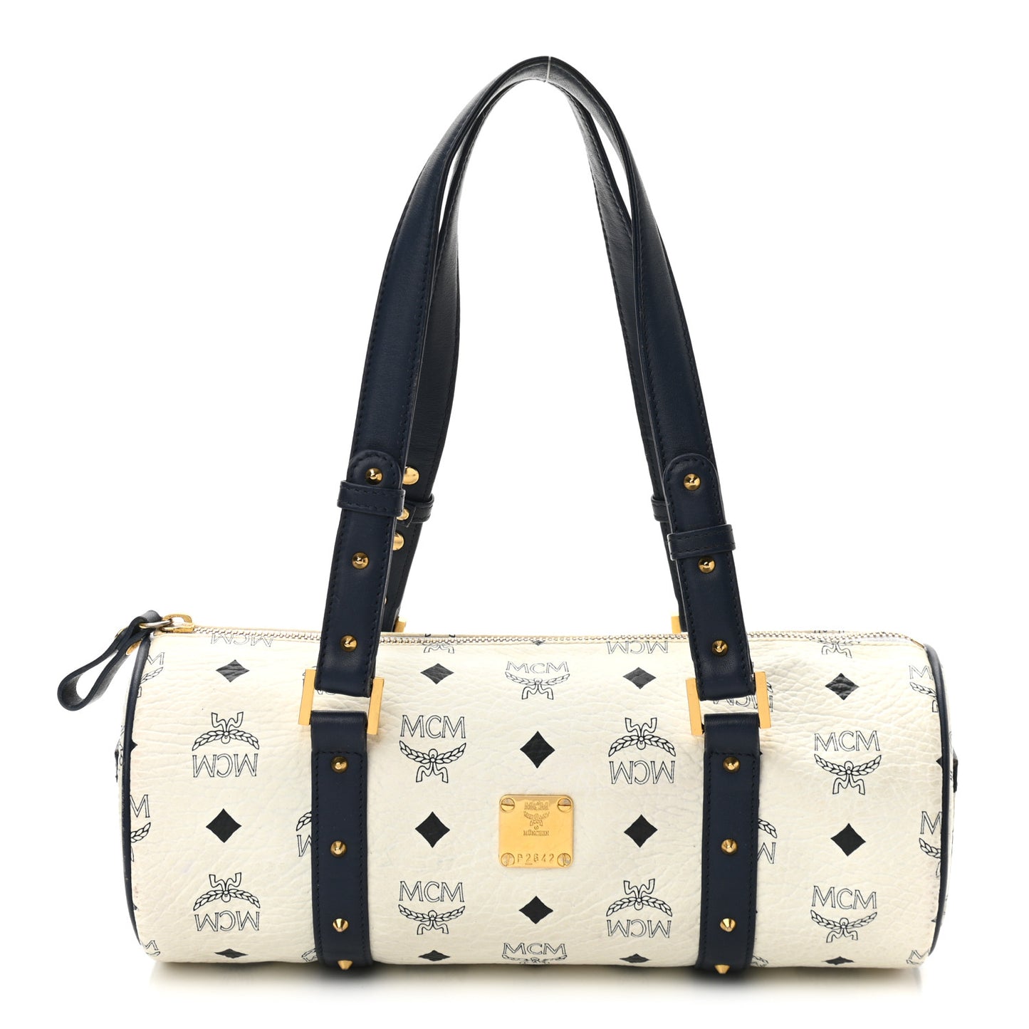 Visetos Essential Barrel Bag White Blue