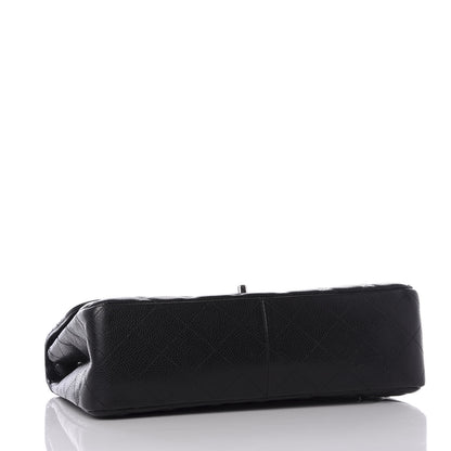 Chanel Caviar Quilted Jumbo Single Flap Black 3 of 9