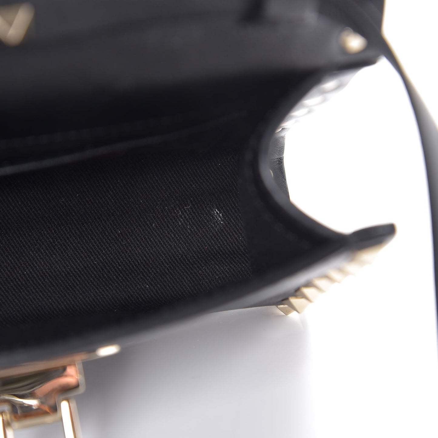 Vitello Mini Rockstud Flip Lock Crossbody Bag Black
