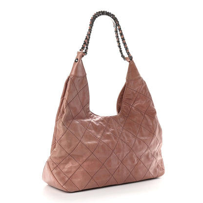 Chanel Aged Calfskin Quilted Coco Supple Hobo Beige 3 of 11