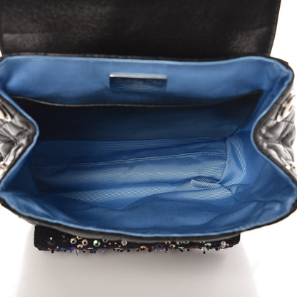 Christian Dior Lambskin Cannage Embellished Small Stardust Backpack Light Blue Black 5 of 7