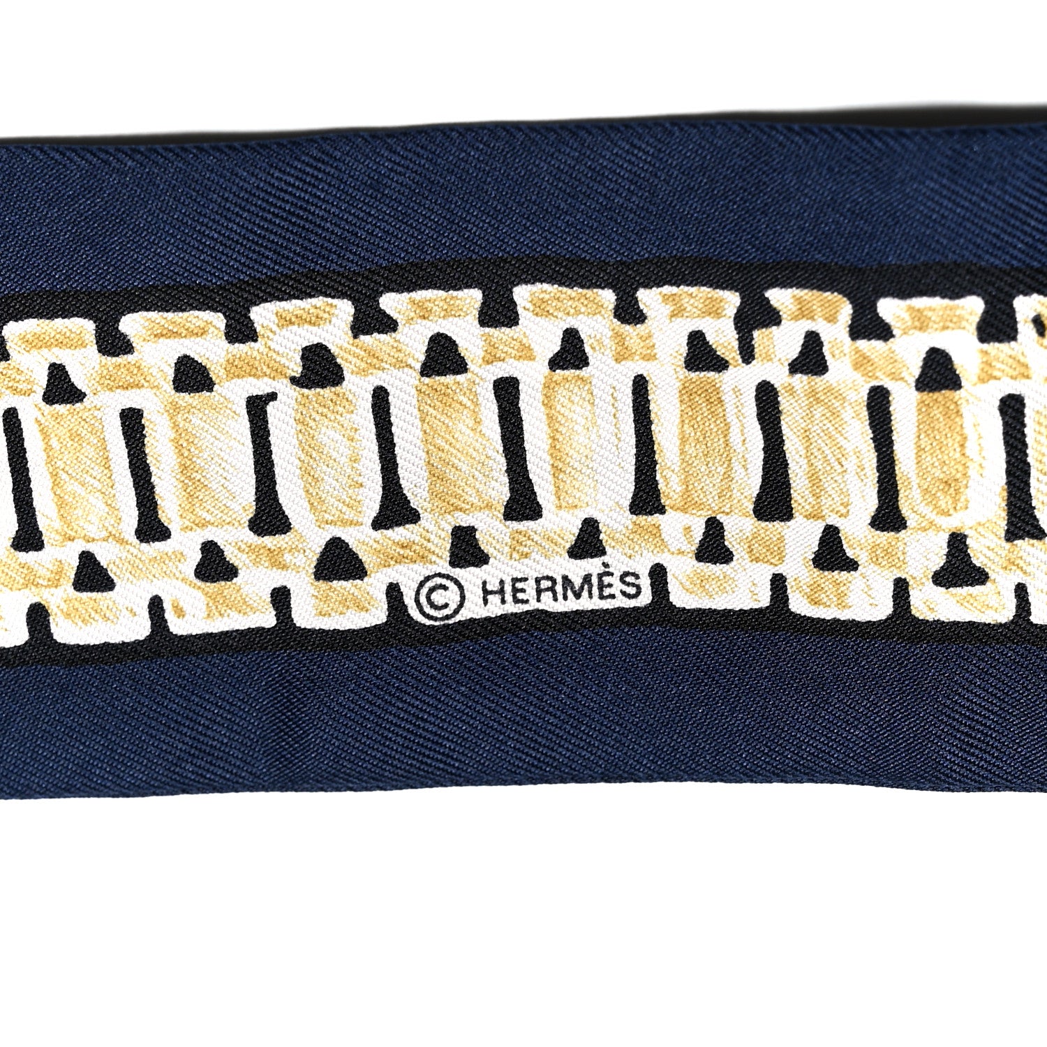 Hermes Silk Le Tresor De Medor Twilly Marine Gris Black 3 of 4