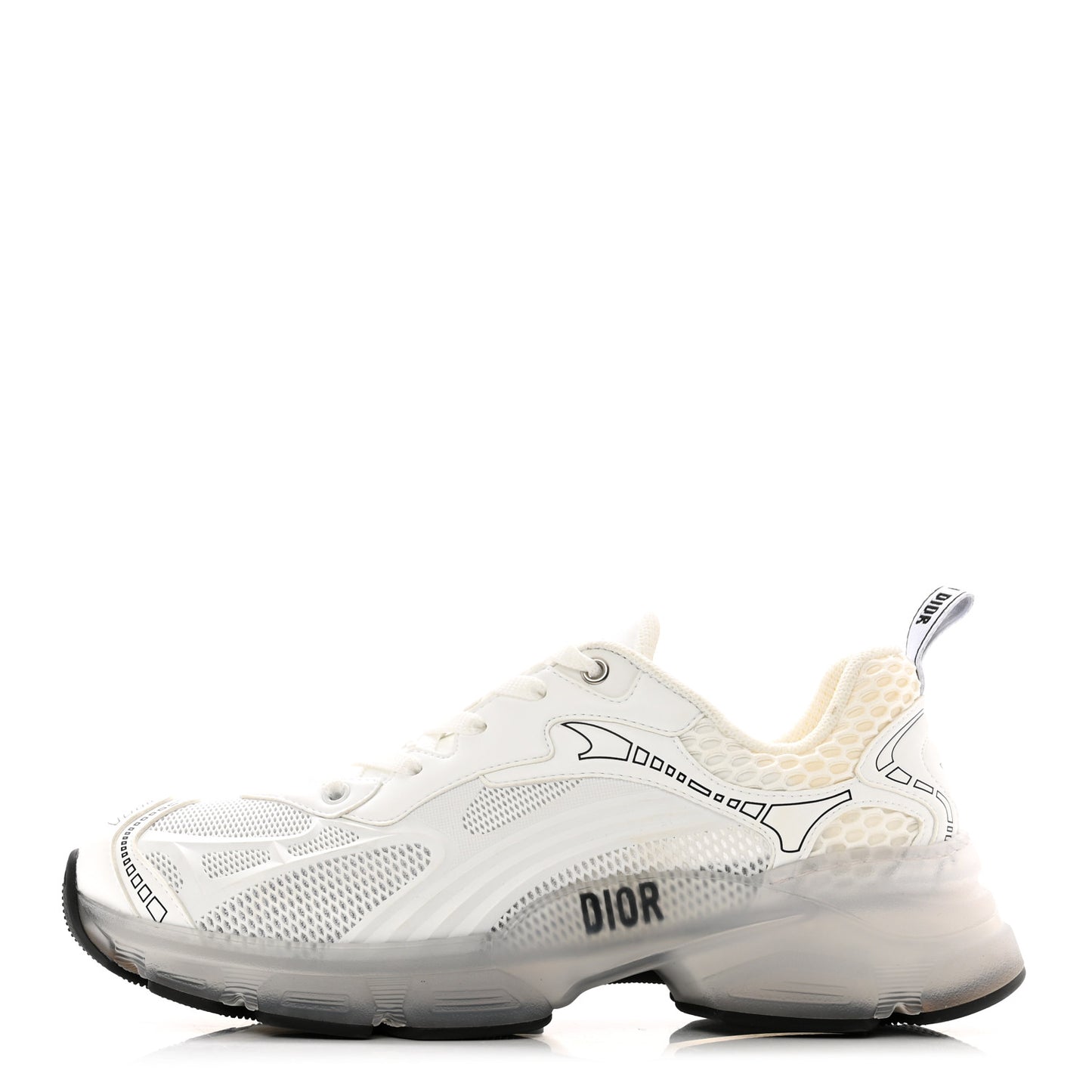Matte Technical Fabric Mesh Dior Vibe Sneakers 40 White Silver