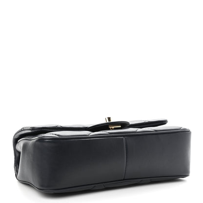 Chanel Lambskin Quilted Small Easy Carry Flap Navy 4 of 9