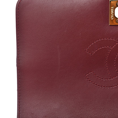 Chanel Calfskin Chevron Quilted Mini Statement Flap Burgundy 7 of 11