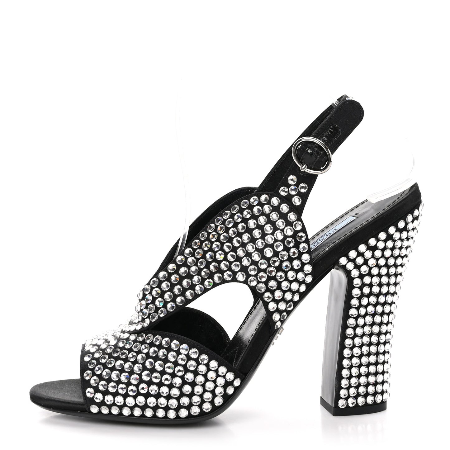 Satin Crystal Calzature Donna 105mm Sandals 39 Cristal