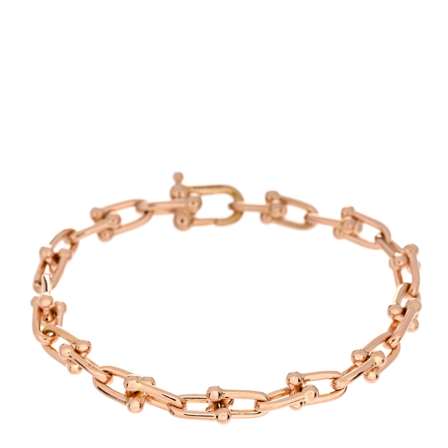 Tiffany 18K Rose Gold Small HardWear Link Bracelet 1 of 3