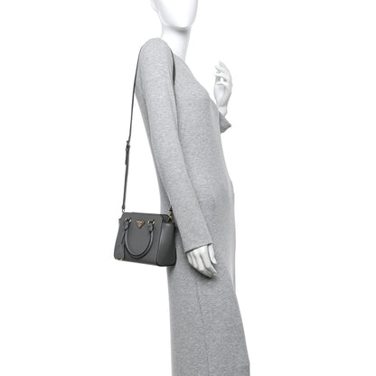 Prada Saffiano Soft Calfskin Mini Zippered Tote Marmo 2 of 16
