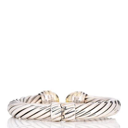 David Yurman Sterling Silver 14K Yellow Gold 10mm Cable Classics Bracelet 3 of 5
