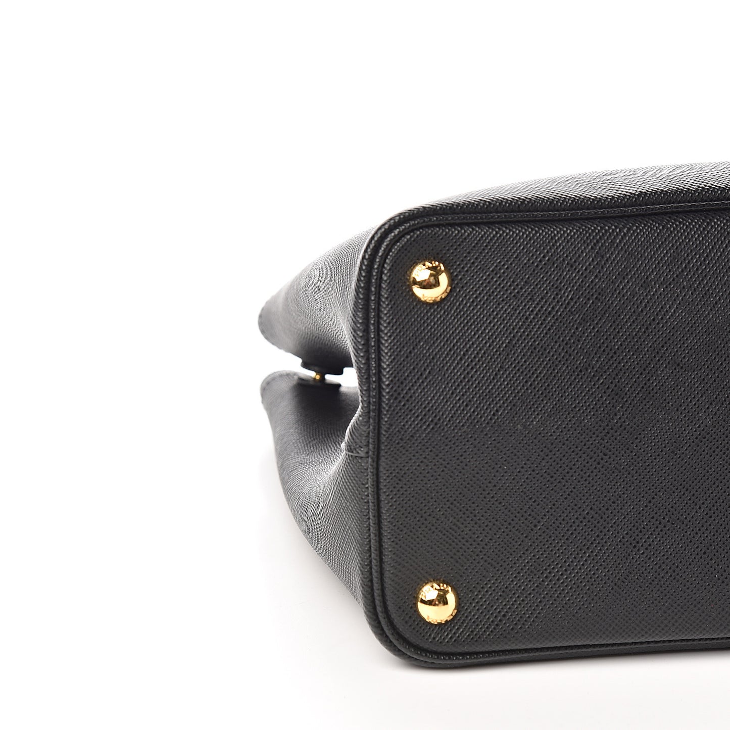 Saffiano Cuir Medium Double Bag Black Fuoco