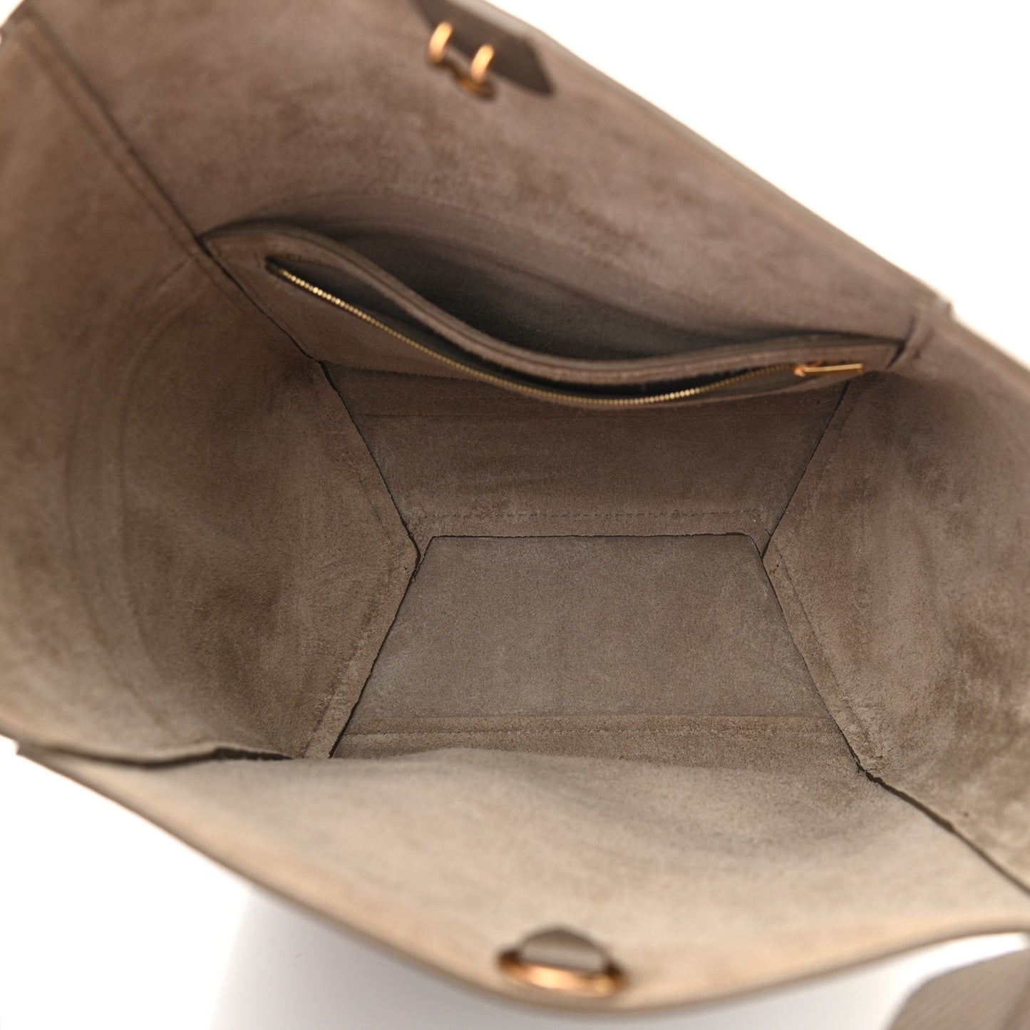 Soft Grained Calfskin Sangle Bucket Bag Taupe
