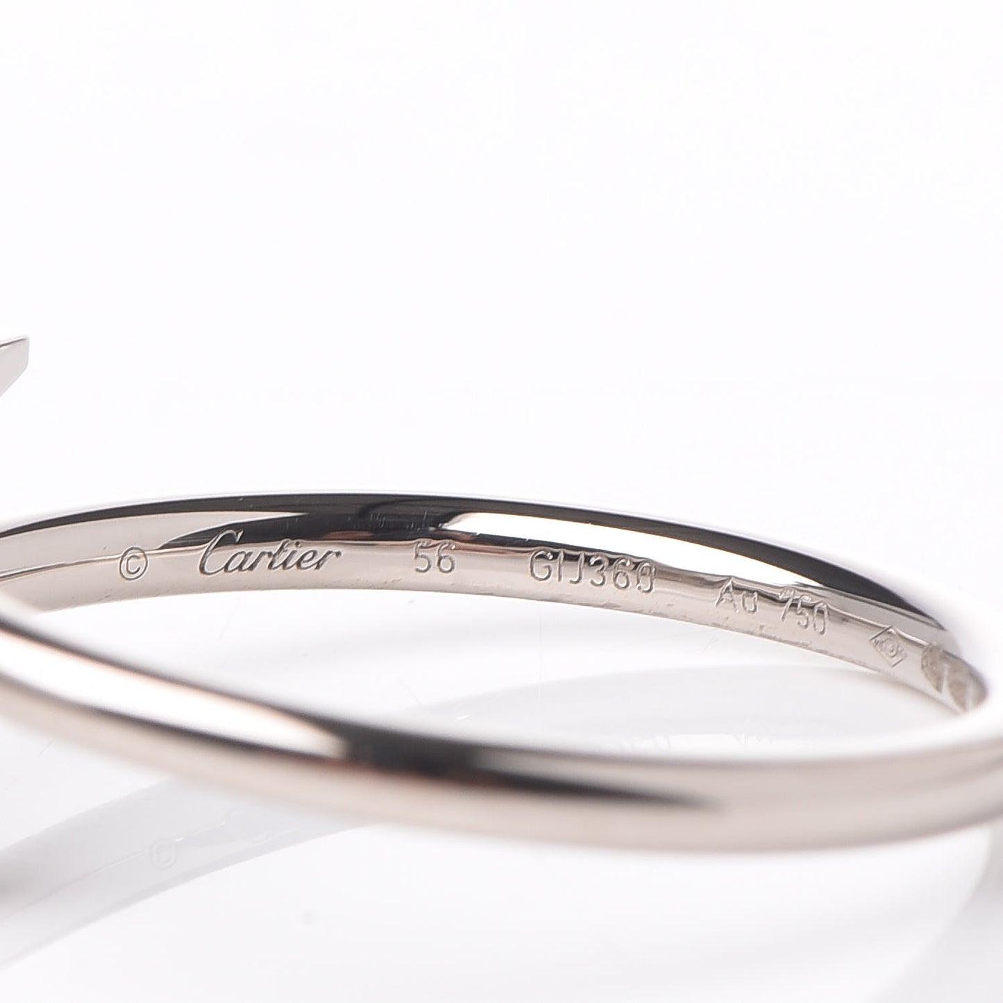 18K White Gold Small Juste Un Clou Ring 56 7.5