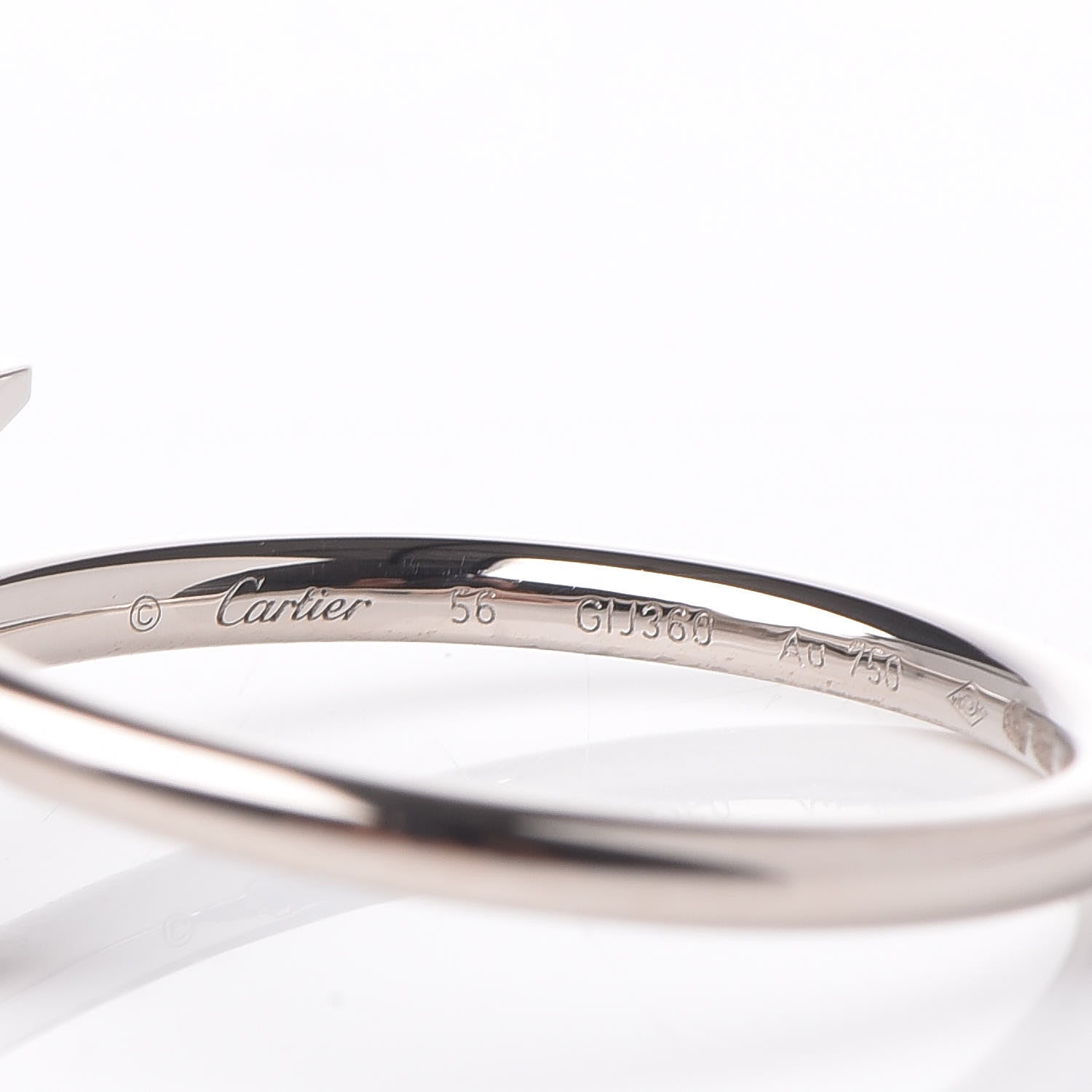 Cartier 18K White Gold Small Juste Un Clou Ring 56 7.5 4 of 6
