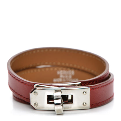 Hermes Chamonix Kelly Double Tour Bracelet S Rouge Garance 1 of 7