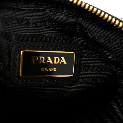 Prada Vitello Daino Medium Double Zip Shoulder Bag Black 7 of 11