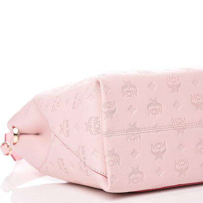 MCM Calfskin Ottomar Monogram Medium Klara Hobo Pink Blush 5 of 11