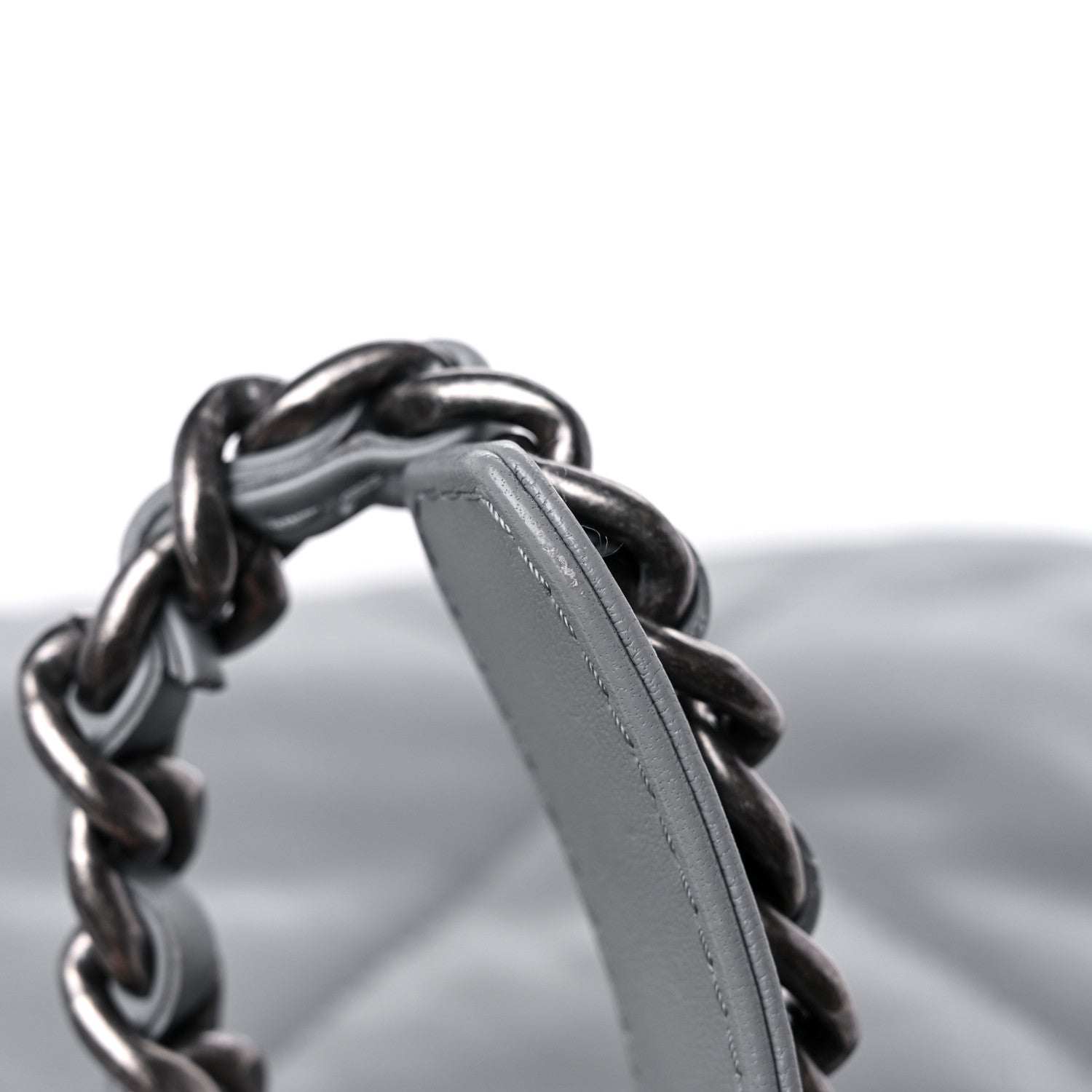 Chanel Lambskin Quilted Medium Chanel 19 Flap Grey 12 of 12