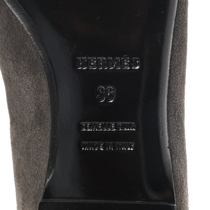 Hermes Suede Flats 36 Grey 6 of 7