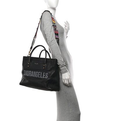 Christian Dior Goatskin DIORANGELES Tote Black 2 of 10