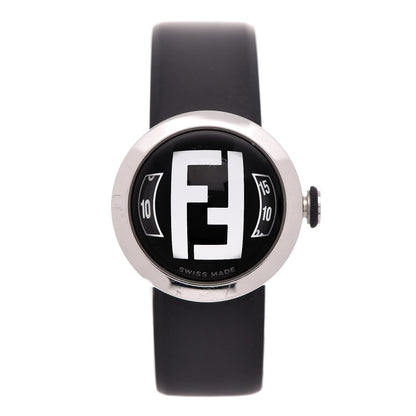 Fendi Stainless Steel Rubber 27mm Bussola Bubble Quartz Watch Black 1 of 12