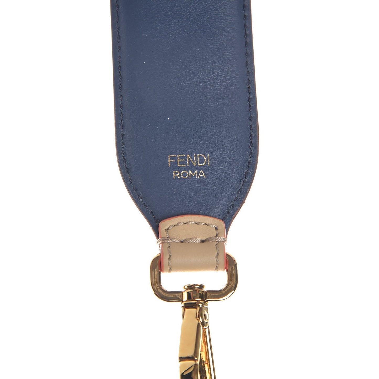 Vitello Century Plexiglass Bi-Color Studded Strap You Amido Blue Scuro