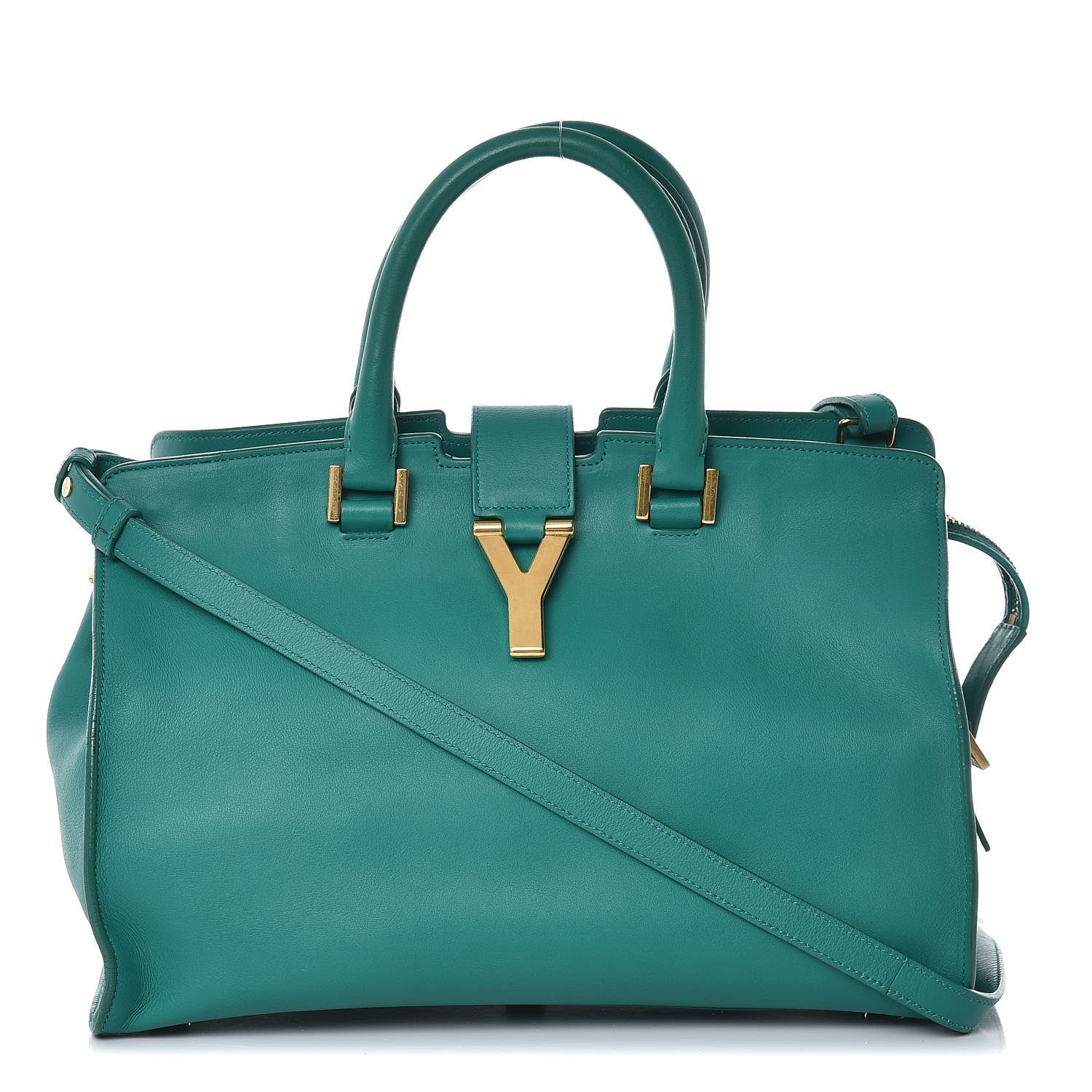 Saint Laurent Calfskin Small Classic Y Cabas Green 1 of 14