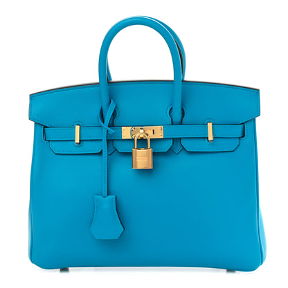 Hermes Swift Birkin 25 Bleu Frida 1 of 11