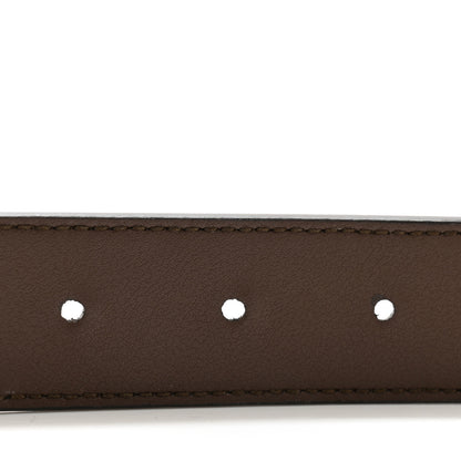 Gucci GG Supreme Monogram Matte Plutone Calfskin Double G 30mm Belt 85 34 Beige Ebony New Acero 3 of 8
