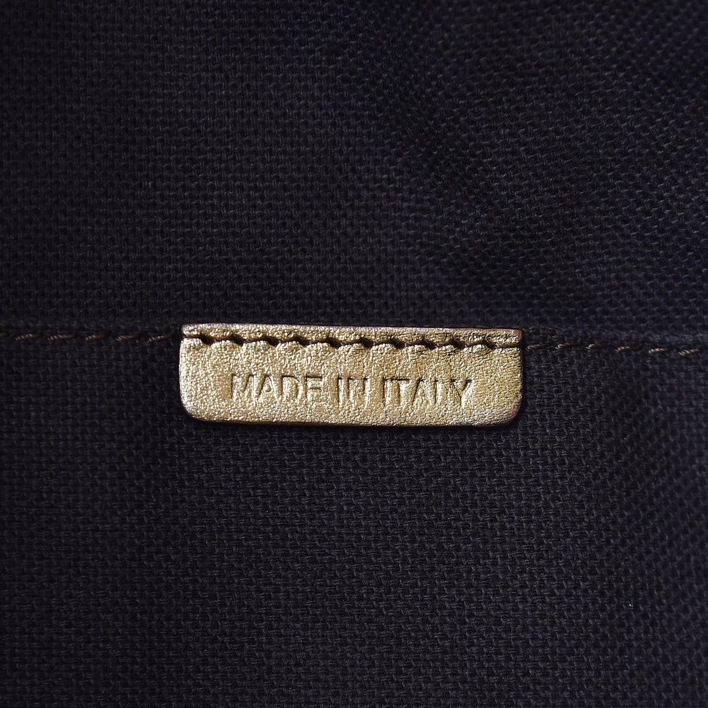Metallic Calfskin House Check Woven Brook Hobo Gold
