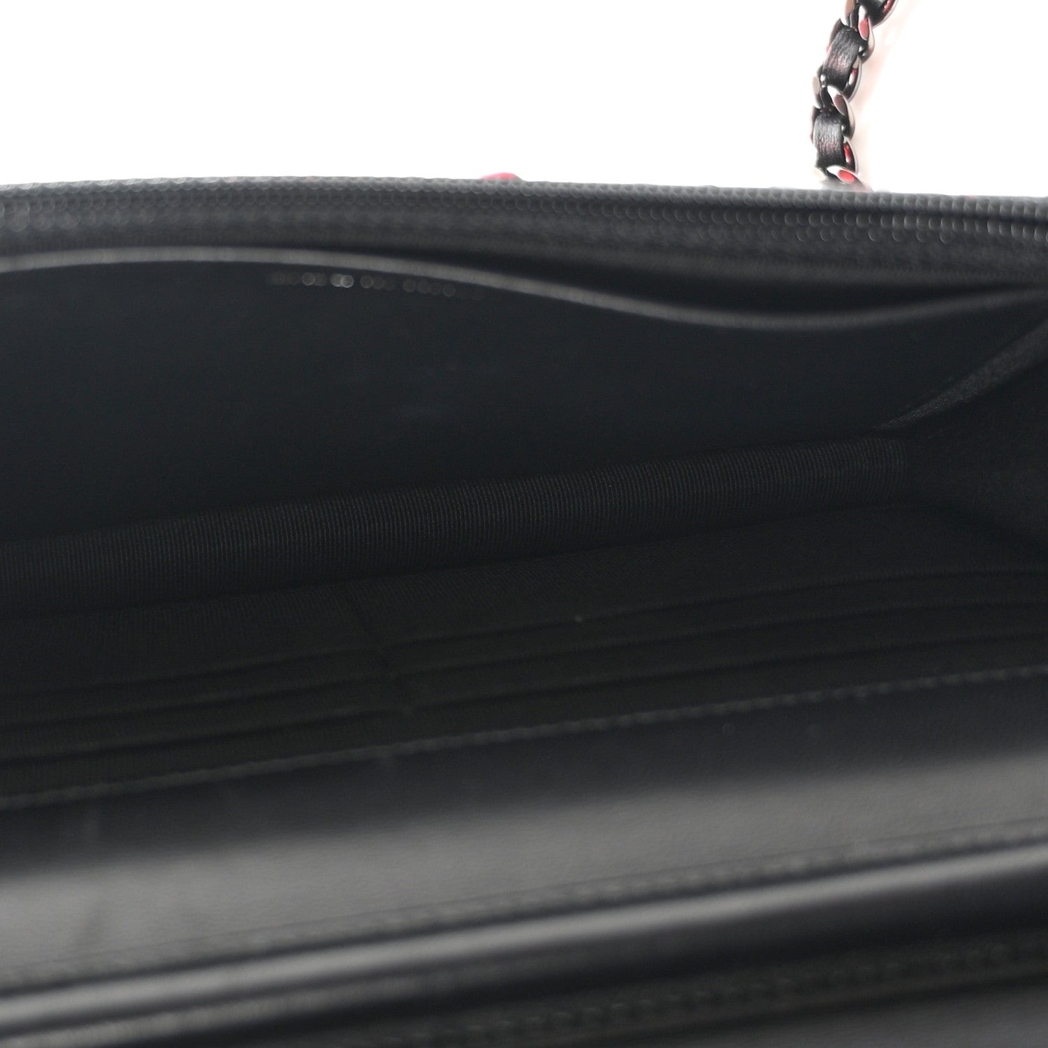Chanel Snakeskin Wallet On Chain WOC Black Red 5 of 13