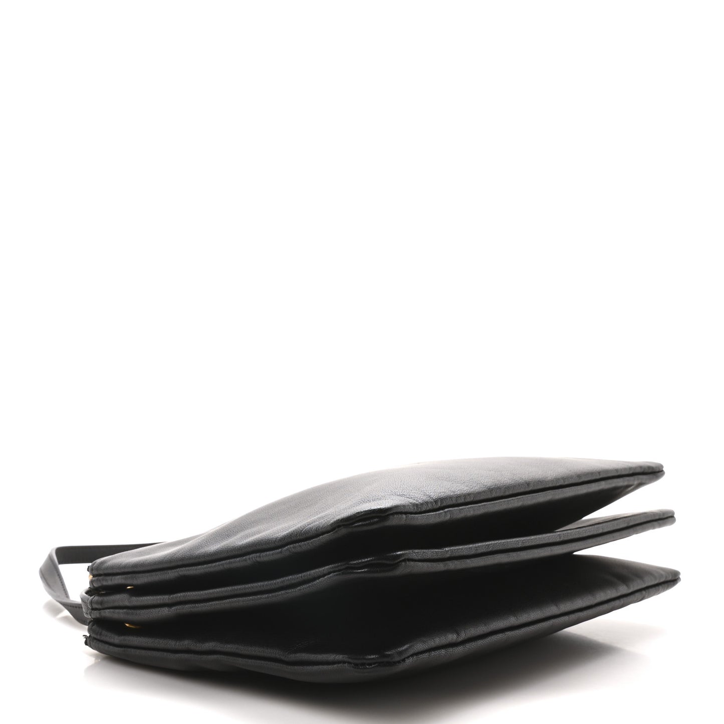 Lambskin Large Trio Crossbody Bag Black