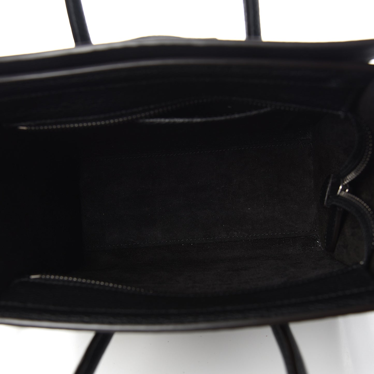 Drummed Calfskin Nano Luggage Black