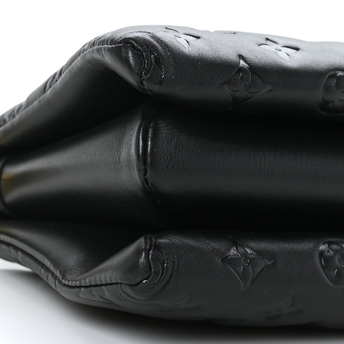 Lambskin Embossed Monogram Coussin PM Black