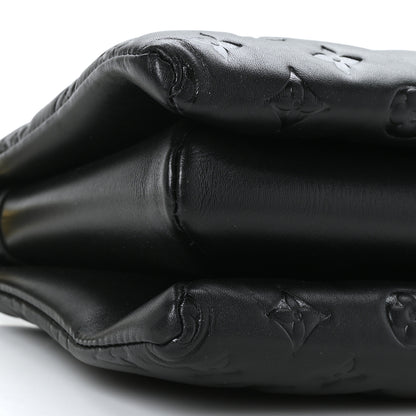 Louis Vuitton Lambskin Embossed Monogram Coussin PM Black 9 of 10