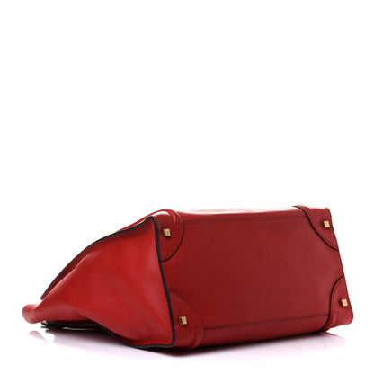 Celine Drummed Calfskin Medium Luggage Coquelicot 4 of 10