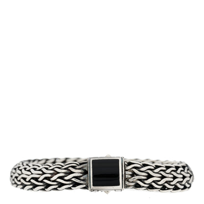 John Hardy Sterling Silver Black Onyx 10.5mm Classic Chain Bracelet 1 of 3