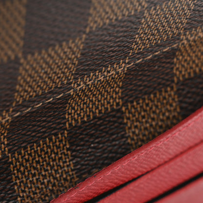 Louis Vuitton Damier Ebene Josephine Wallet Red 9 of 12