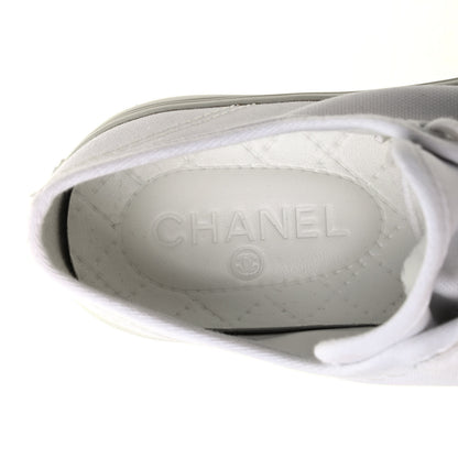 Chanel Mixed Fibers Low Top Sneakers 39.5 White 8 of 12