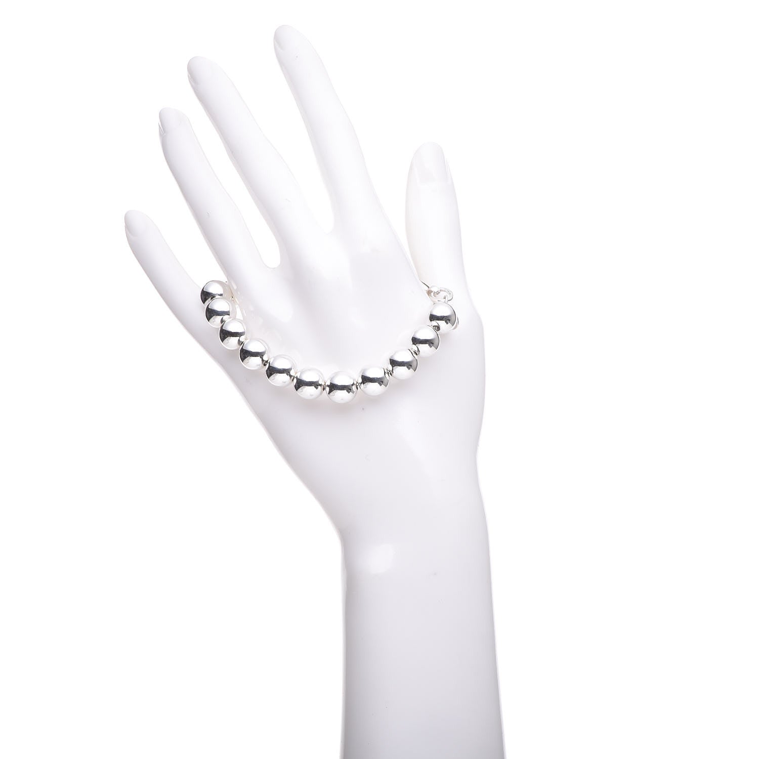 Tiffany Sterling Silver 10mm HardWear Ball Bracelet 2 of 6