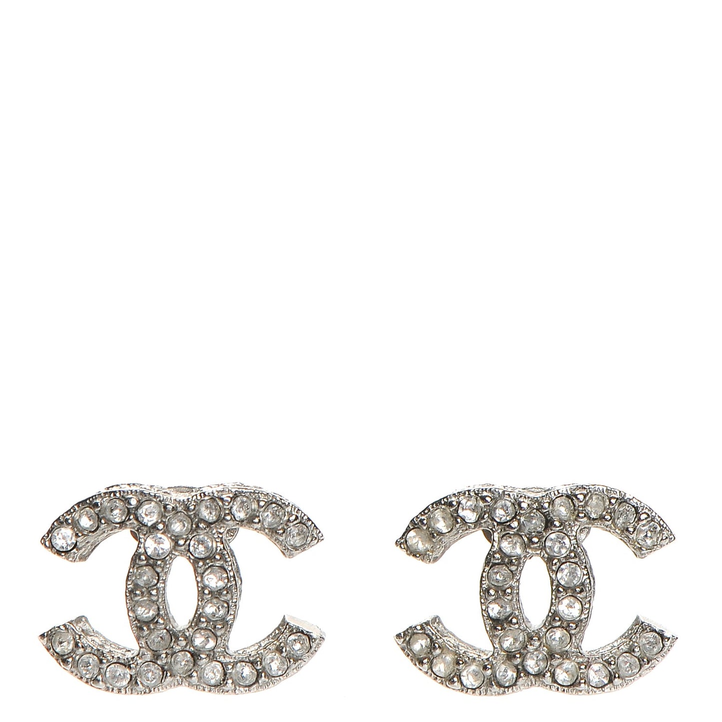 Crystal Timeless CC Earrings Silver