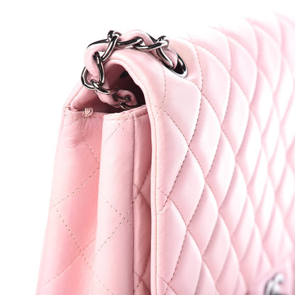 Chanel Lambskin Quilted Maxi Single Flap Pink 10 of 18