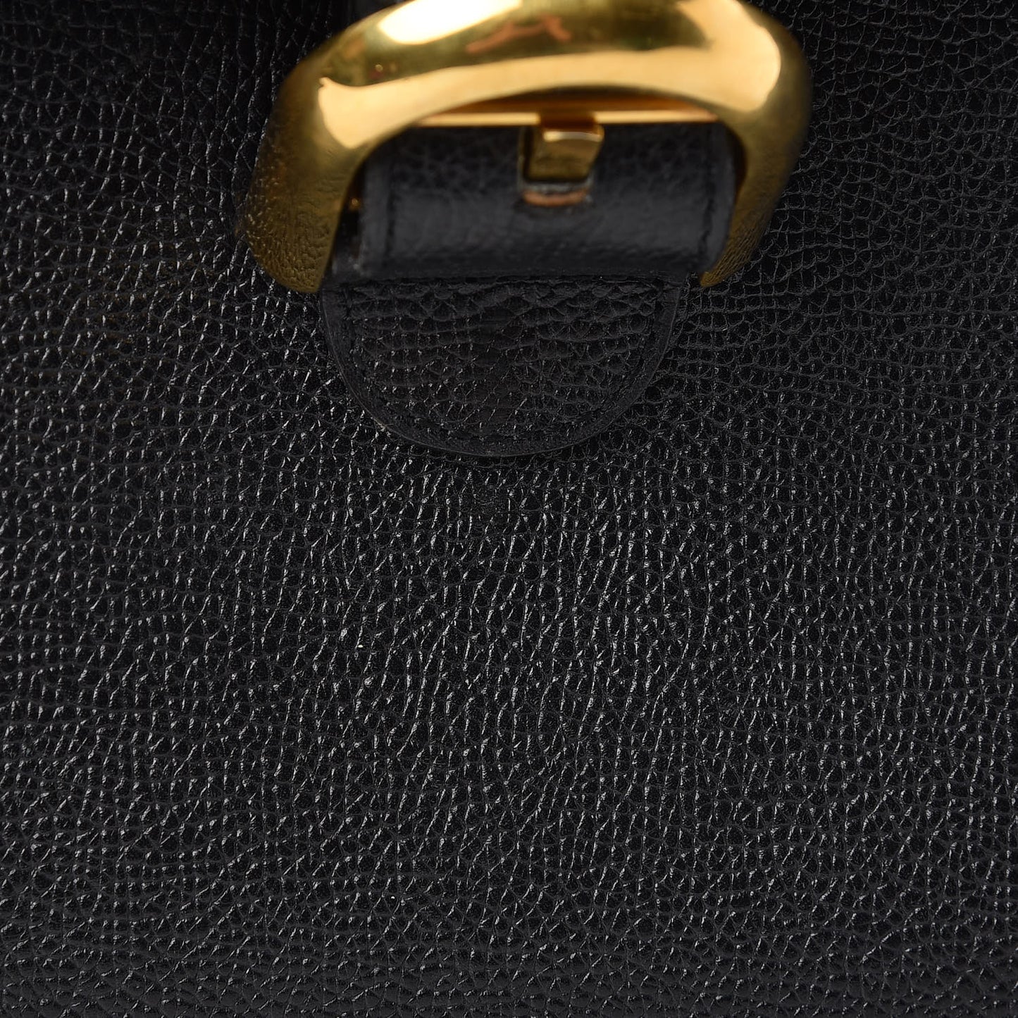 Grained Calfskin Brillant Briefcase Black