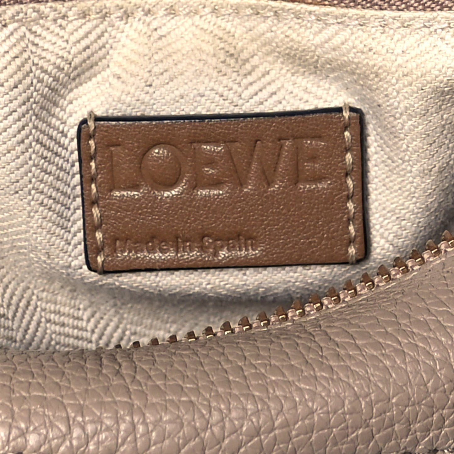 Grained Calfskin Small Puzzle Bag Sand Mink