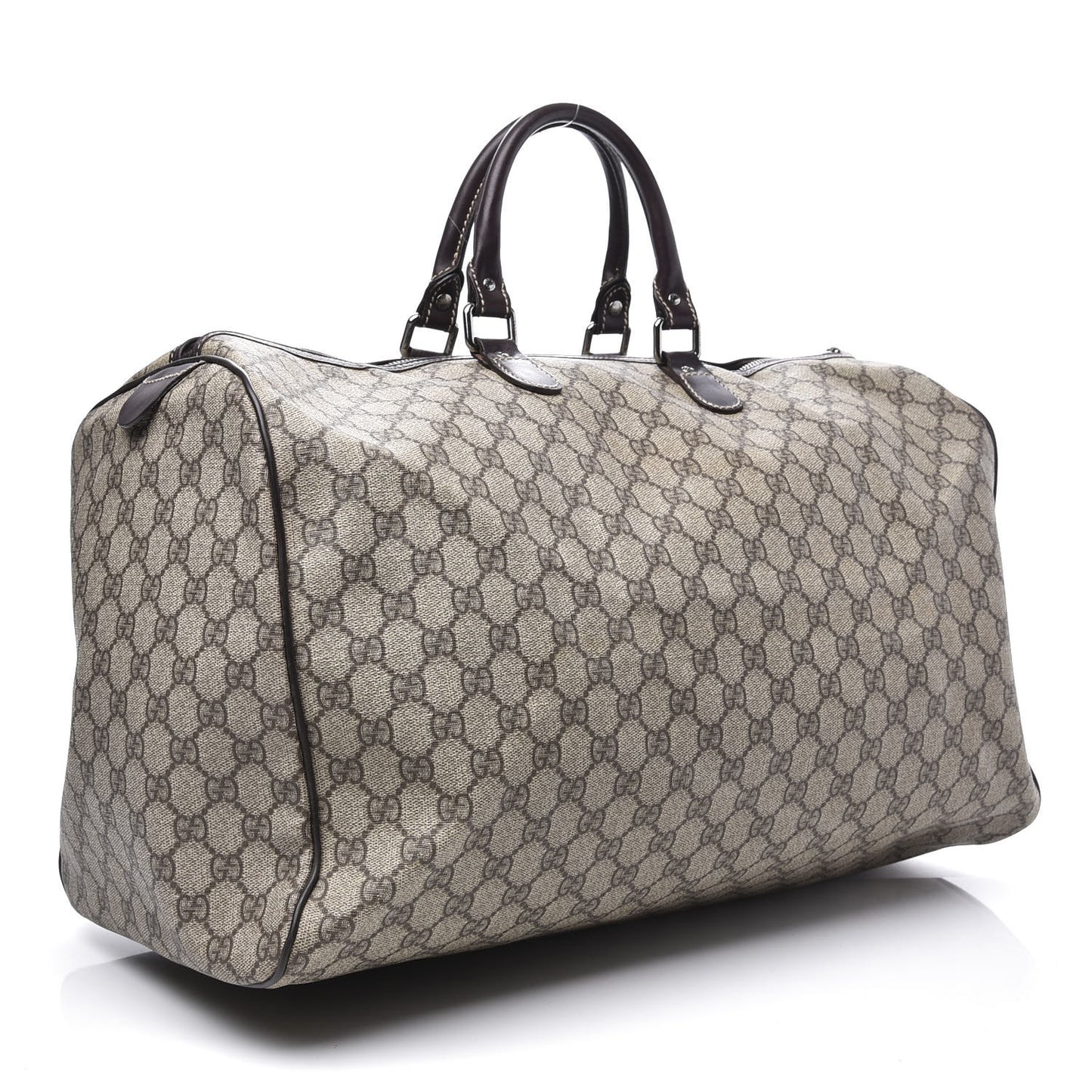 GG Plus Monogram Large Duffle Bag Dark Brown