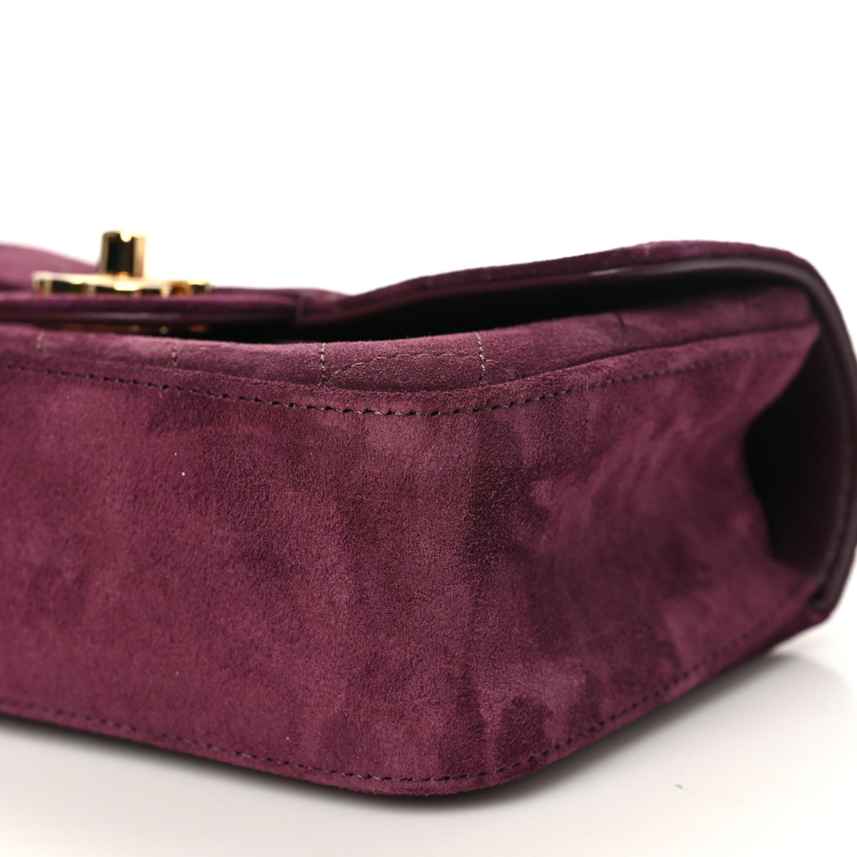 Suede Calfskin Mini Souplissimo Flap Burgundy